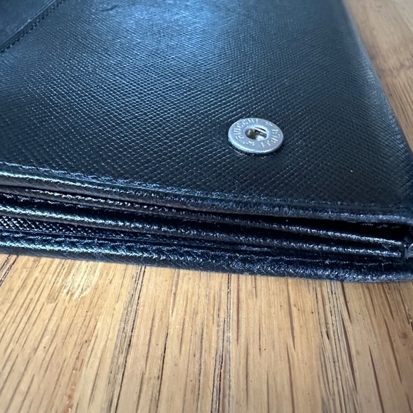 PRADA Saffiano Leather Long Wallet in Black - Picture 13 of 16